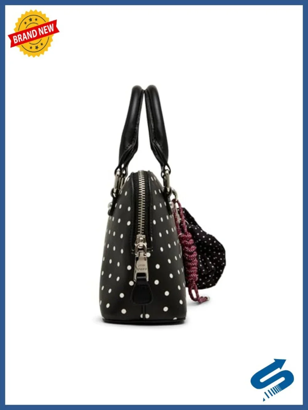 Faux Leather Mini Dome Satchel Crossbody Bag